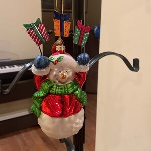 Snowman Glittery Xmas Ornament